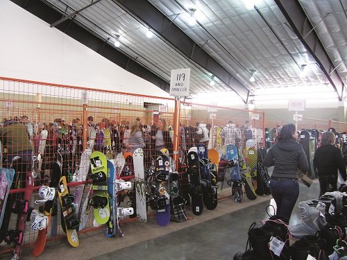A portion of the proceeds support the all-volunteer Mt. Spokane Ski Patrol - the skiers and snowboarders who help keep the mountain running safely. Photo courtesy of MSSP Ski Swap
