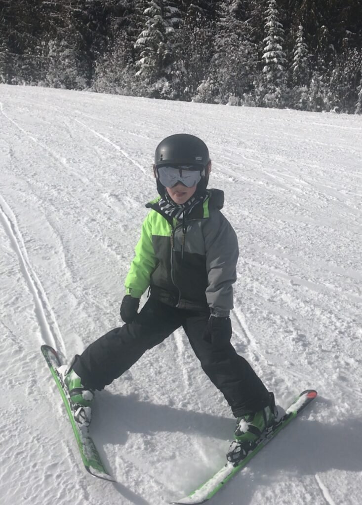 A 5 year old skier.
