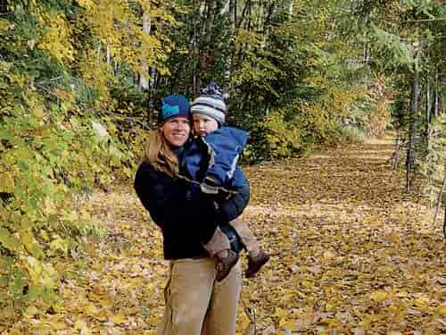 Pax and Amy on the Pend O'Reille Bay Trail