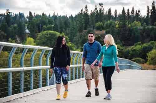 Hannah, Evan and Jamie on the Sandifur Bridge sandifur