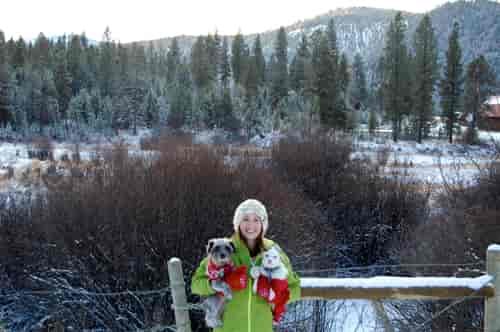 Emily, Khloe, and Sandy at Bend Guard station for Christmas 2013!