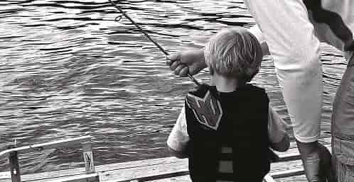 Josh Mills and son Carson out on the lake. Photo: Kallie Mills