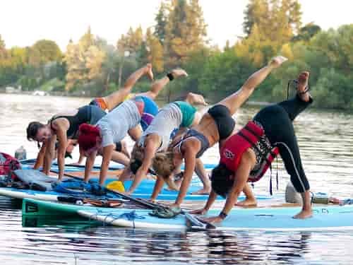 "When we lifted our hips for downward facing dog, it got a little more challenging, but even more than being difficult, it was thrilling." Photo: Shallan Knowles
