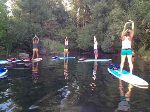 Building confidence and a sense of balance on a board through a doable sequence of poses. Photo: Shannon Murphy