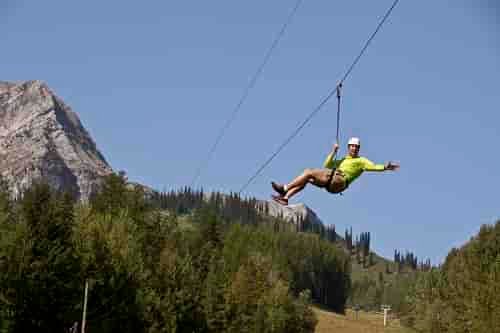 Zip lines at Fernie Alpine Resort. Photo courtesy of Tourism Fernie