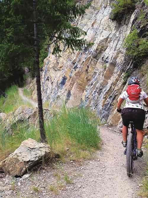 "She watched me crash down the mountain on telemark skis last winter. I promise her I ride much better than I ski, and she shows up with her bike and a plan." Photo: Ammi Midstokke