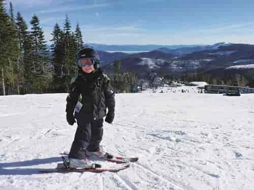 Demonstrating the wedge at Mt. Spokane. Photo: Amy Silbernagel McCaffree