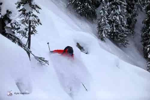 Jim Bolser skiing. Photo courtesy Kyle Hamilton
