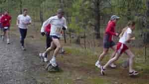 runners along the Spokane River.