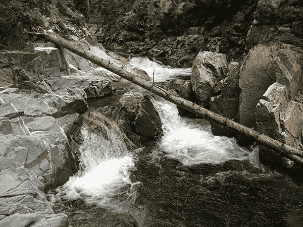 Photo of Grouse Creek falls by Janelle McCabe.