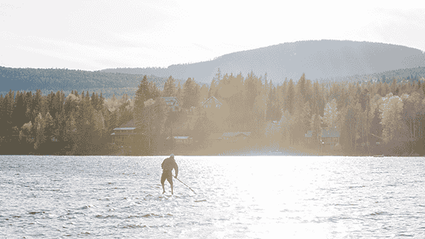 Paddleboarding at Jimsmith Lake. Photo by Aaron Theisen.