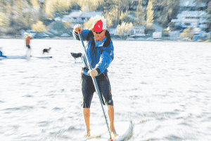 Photo of paddleboarder by Aaron Theisen.