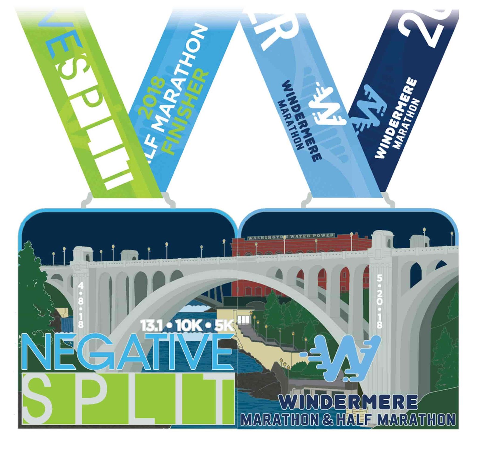 This year's Negative Split medal will connect to it's "sister race" Windermere Half and full Marathon's finisher medal to form a full image(Photo from Ryan Hite)