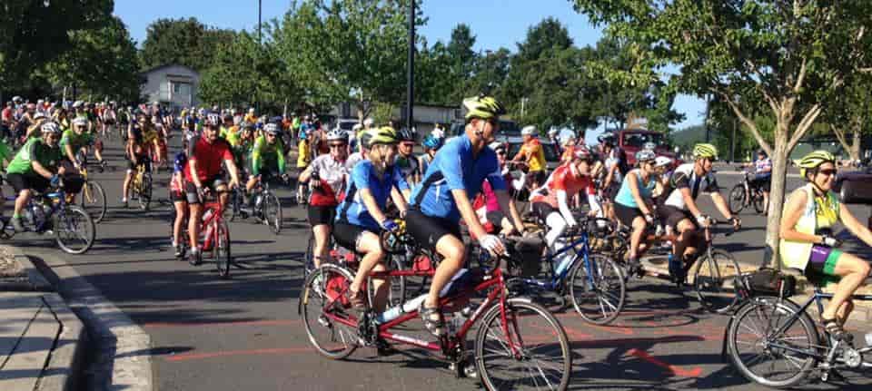 Tandem bike race.