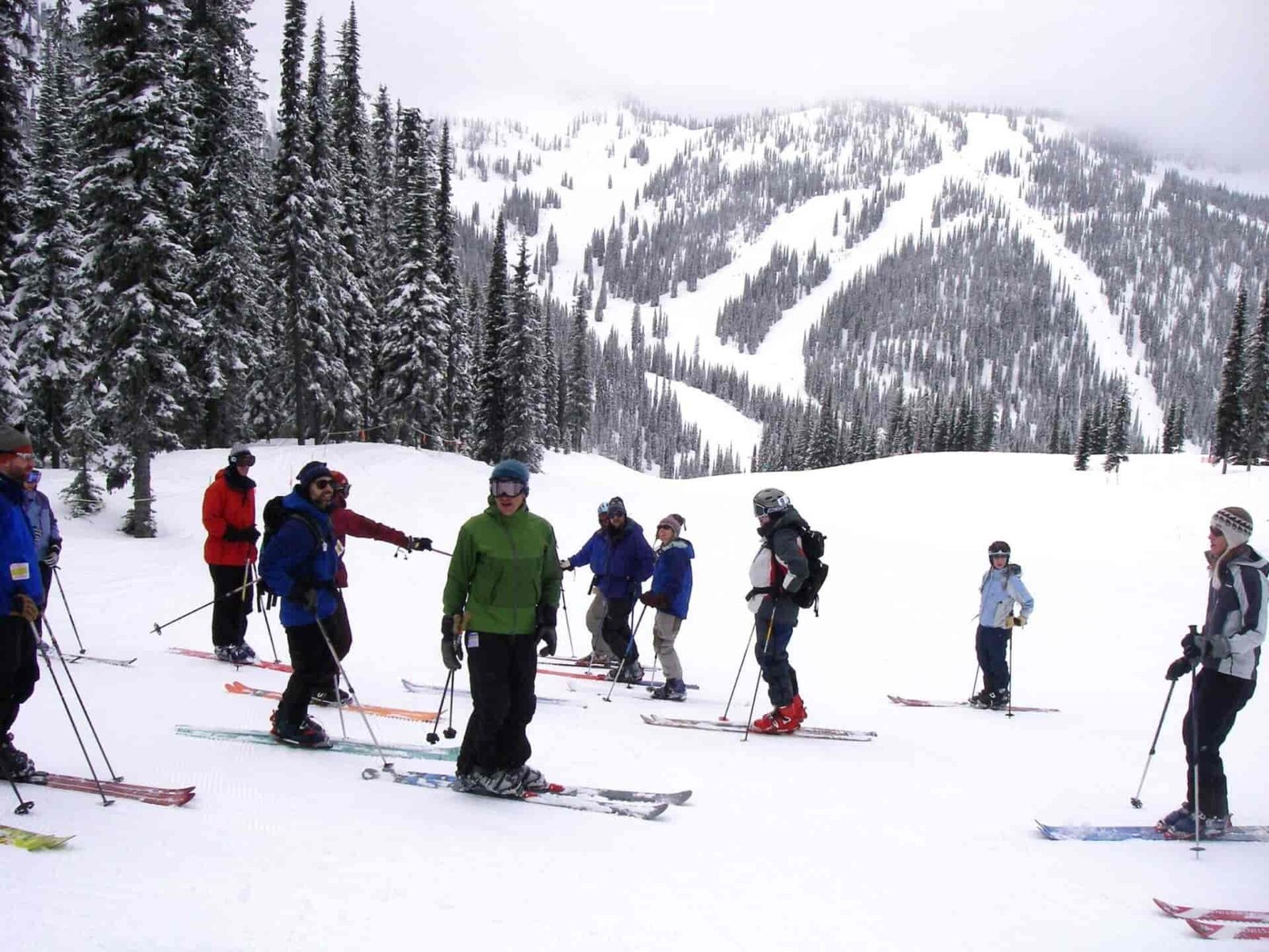 Ski lessons at Whitewater Ski Resort.