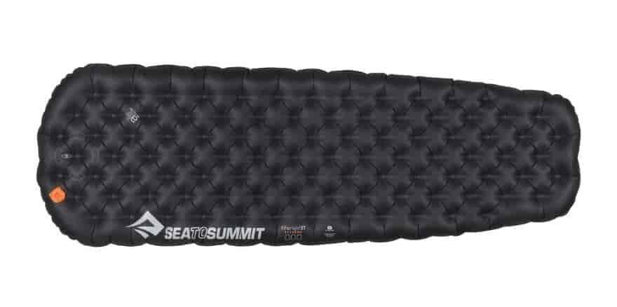 Black colored, inflatable Sea to Summit Ether Light XT Extreme Sleeping Mat